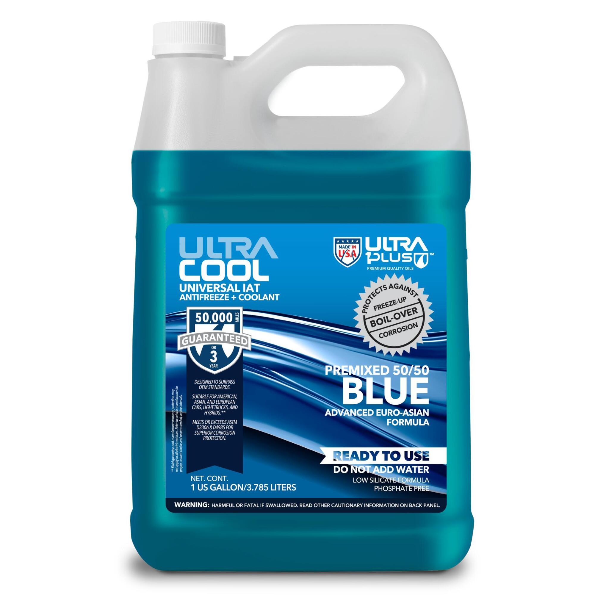 Ultra1Plus UltraCool Universal Antifreeze + Coolant - 50/50 Premix, Blue, 1 Gal., Model# UL900